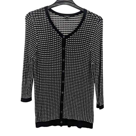 Textured Open Knit Button Up Cardigan Women Size 14W Talbots Minimalist Office - Picture 1 of 7
